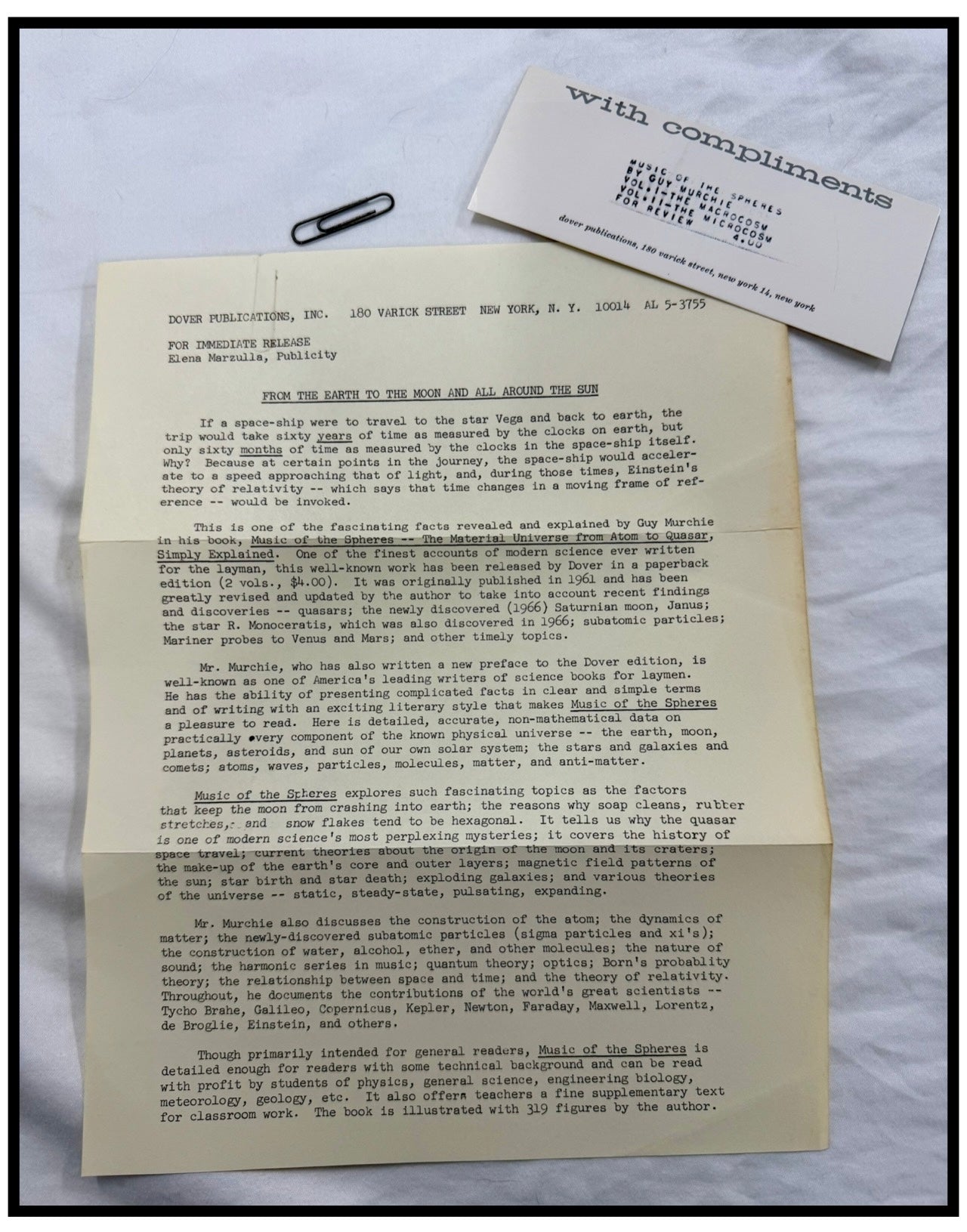 Music of the Spheres Vol. II. by Guy Murchie