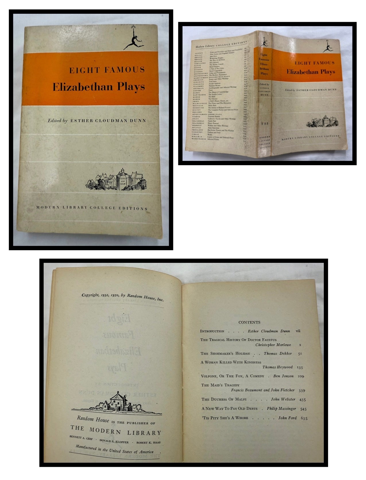 EIGHT FAMOUS Elizabethan Plays Edited by Esther Cloudman Dunn