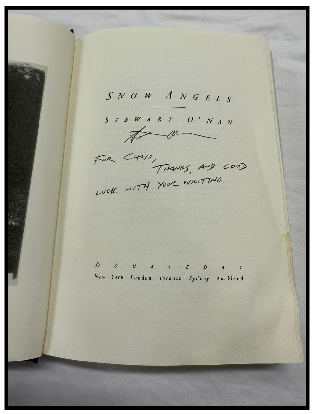 Snow Angels by Stewart O’Nan (Signed by the author)
